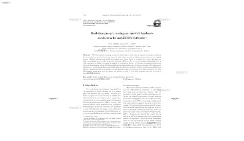 Real-time pre-processing system with hardware accelerator for mobile core networks∗#